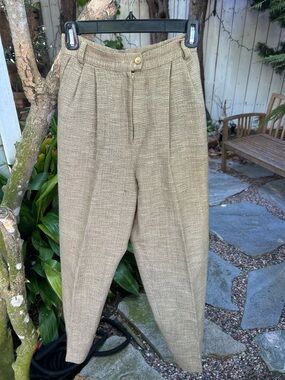 Vintage Krizia 1980s women's Italian tailored tweed pants